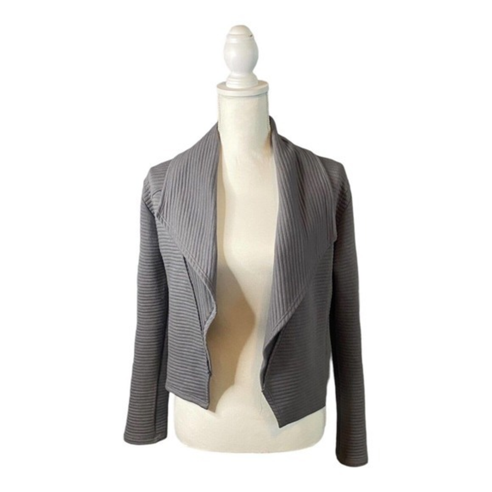 Anthropologie Dolan Left Coast Open Cardigan‎ X Small Gray Lea Ribbed Jacket ￼